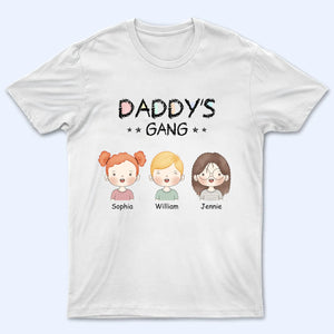 Daddy Gang With Grandkids - Personalized Custom T Shirt - Gift For Dad/Father/Husband
