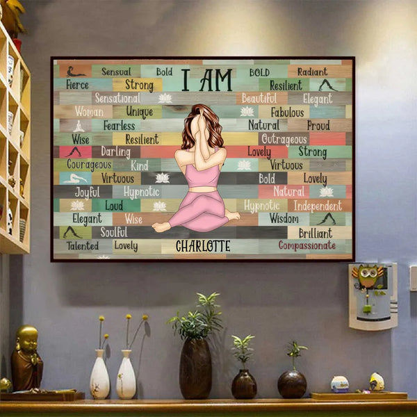 I Am Yoga Girl - Personalized Horizontal Canvas Prints - Gift For Yoga Lovers, Mental Health Gifts