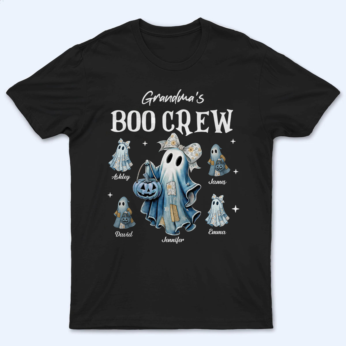 Grandma's Boo Crew - Personalized Custom T Shirt - Halloween Gift for Grandma, Nana, Grammy, Mom