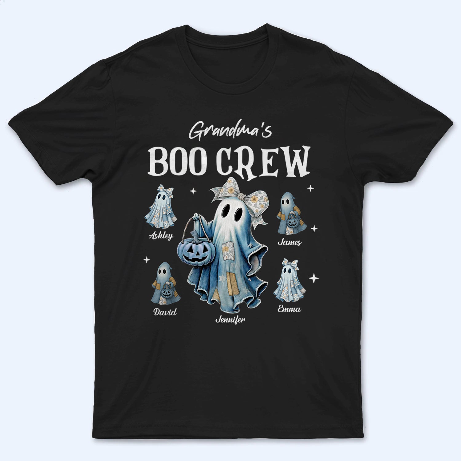Grandma's Boo Crew - Personalized Custom T Shirt - Halloween Gift for Grandma, Nana, Grammy, Mom