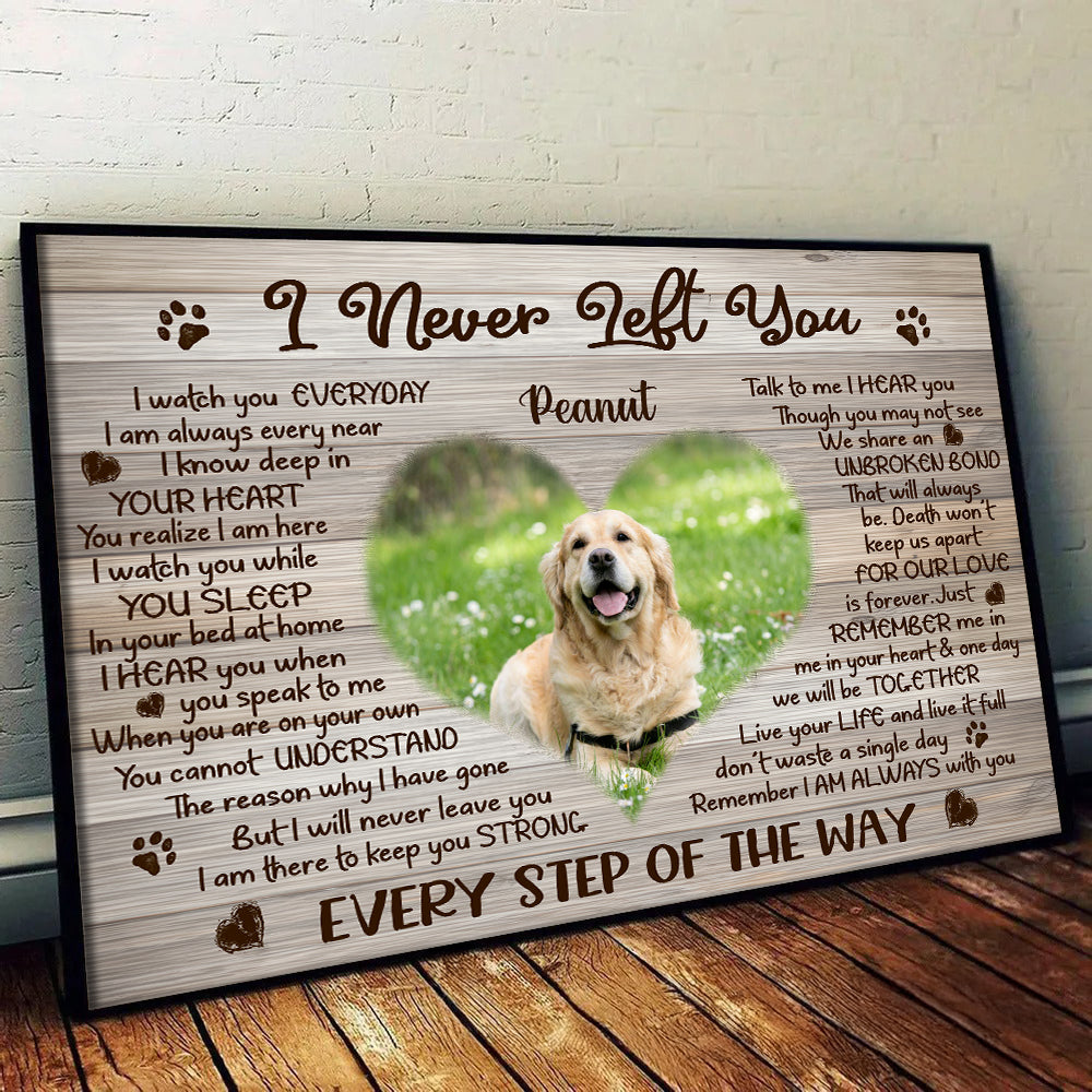 Custom Photo The Moment That You Left Me - Personalized Poster/Canvas - Memorial Gift For Dog Lovers, Cat Lovers, Pet Lovers