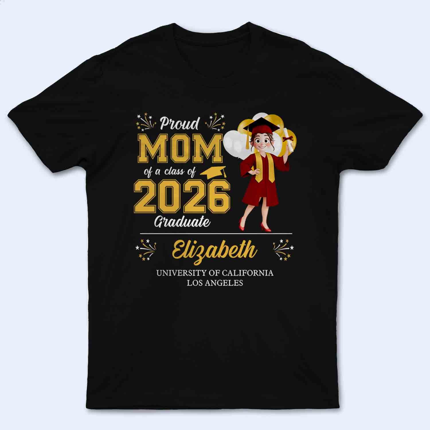 Family Matching Graduation - Personalized Custom T Shirt - Grad Ceremony Gift for Grandma, Grandpa, Mom, Dad, Brother, Sister, Aunt, Uncle