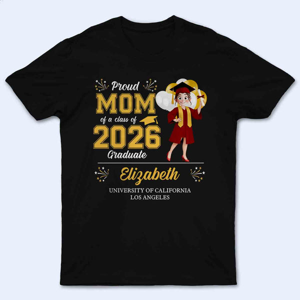 Family Matching Graduation - Personalized Custom T Shirt - Grad Ceremony Gift for Grandma, Grandpa, Mom, Dad, Brother, Sister, Aunt, Uncle