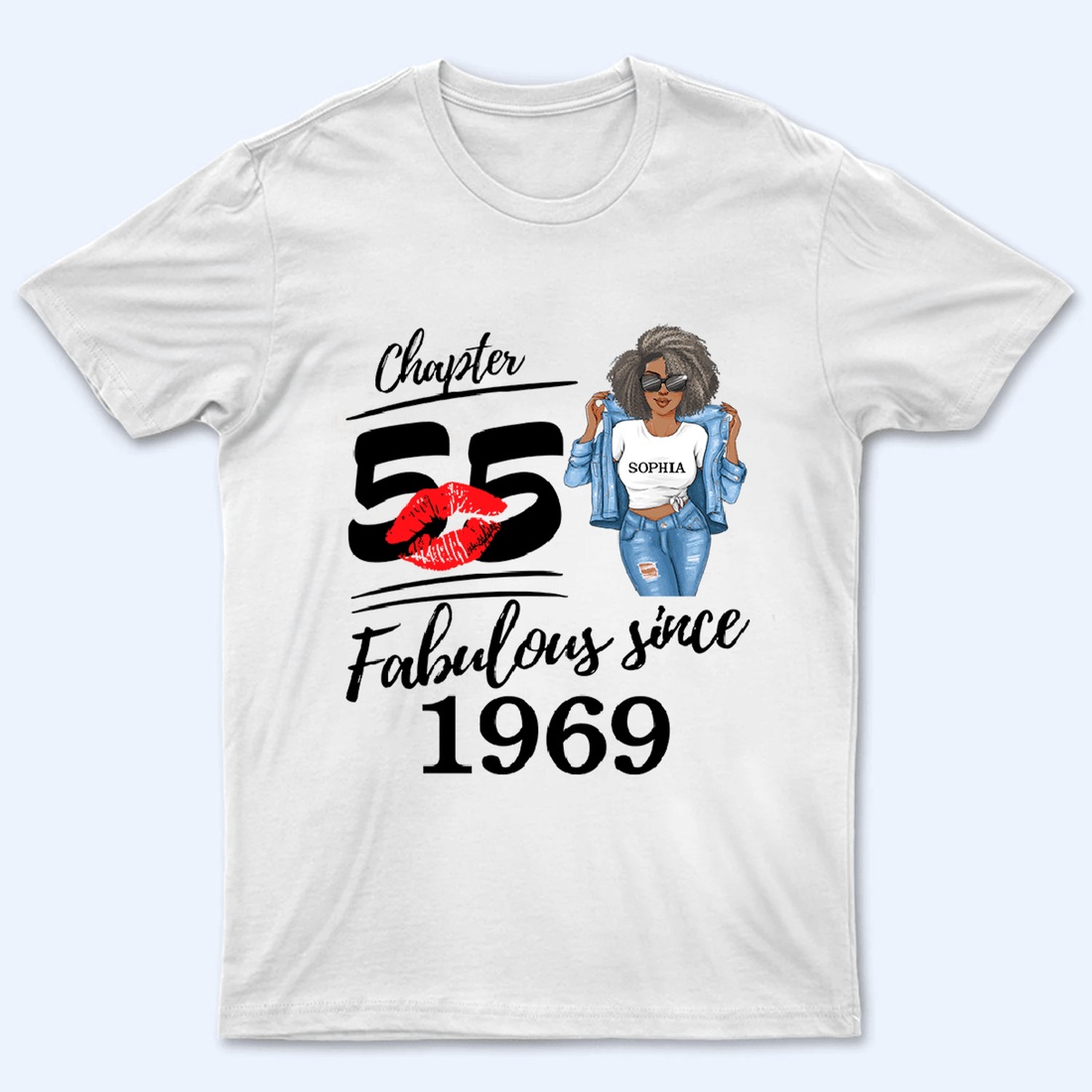 Custom Age & Year, Stepping Into a New Chapter, Turning New Age, t-shirt, alternate view 2