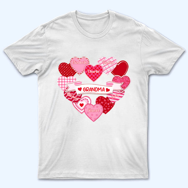 Grandma's Sweethearts Coquette - Personalized Custom Shirt - Valentine's Day Gift For Grandma, Nana, Mama, Mom