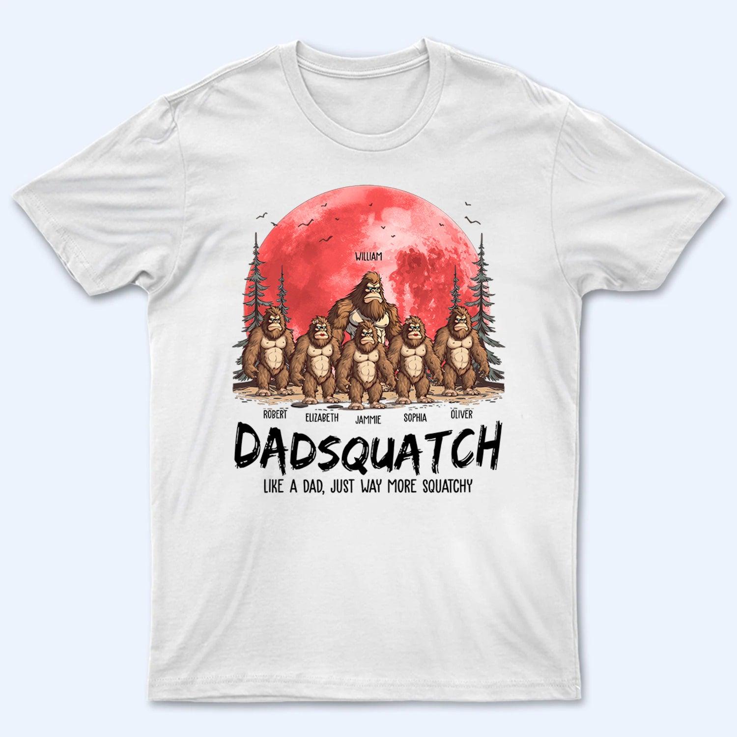 Grandpasquatch & Grandmasquatch - Personalized Custom T Shirt - Gift for Grandma/Grandpa, Mom/Dad/, Grandparent, Mother's Day, Father's Day