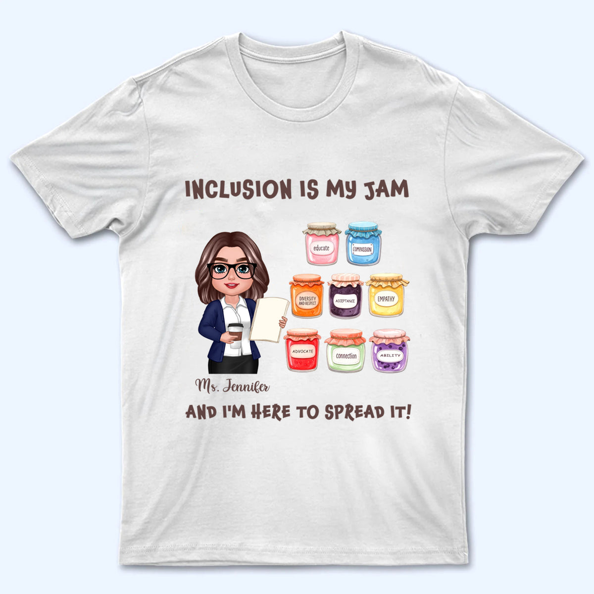 Teacher Teaching Is My Jam - Personalized Custom Shirt - Back To School Gift For Teacher, Educator, Kindergarten, Preschool, Pre K, Paraprofessional