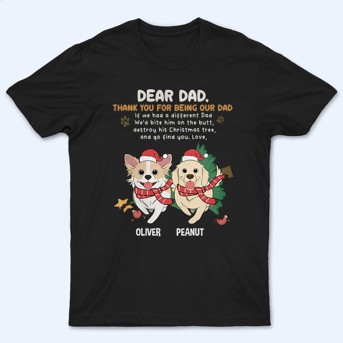 Personalized Thank You For Being My Dad Mom t-shirt, alternate view 2