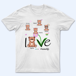 Love Grandma Life - Personalized Custom T Shirt - Gift for Grandma/Nana/Mimi, Mom, Wife, Grandparent - Suzitee Store