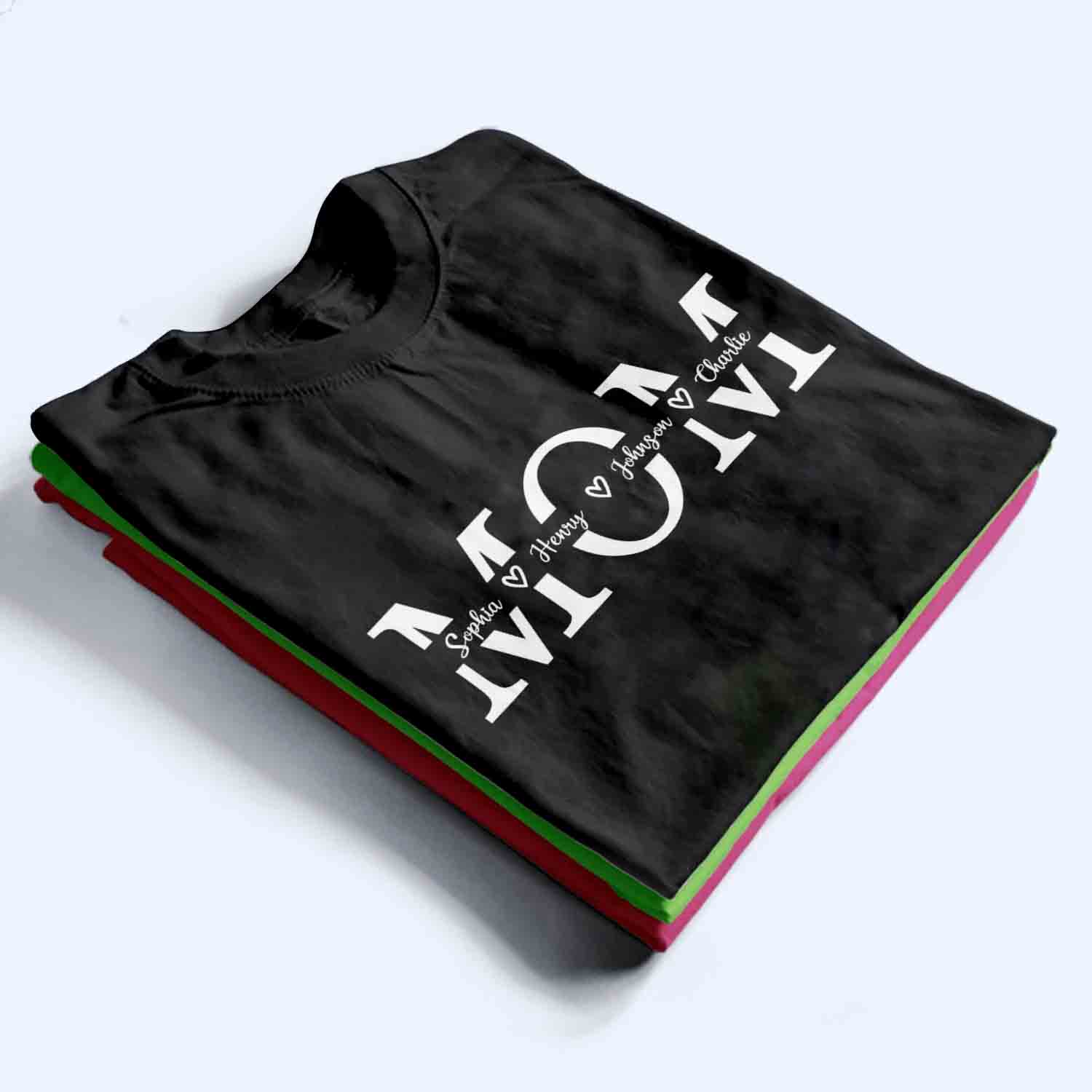 Custom Name Mom Personalized Custom T Shirt - Mother's Day Gift For Mom, Mum, Mommy 2