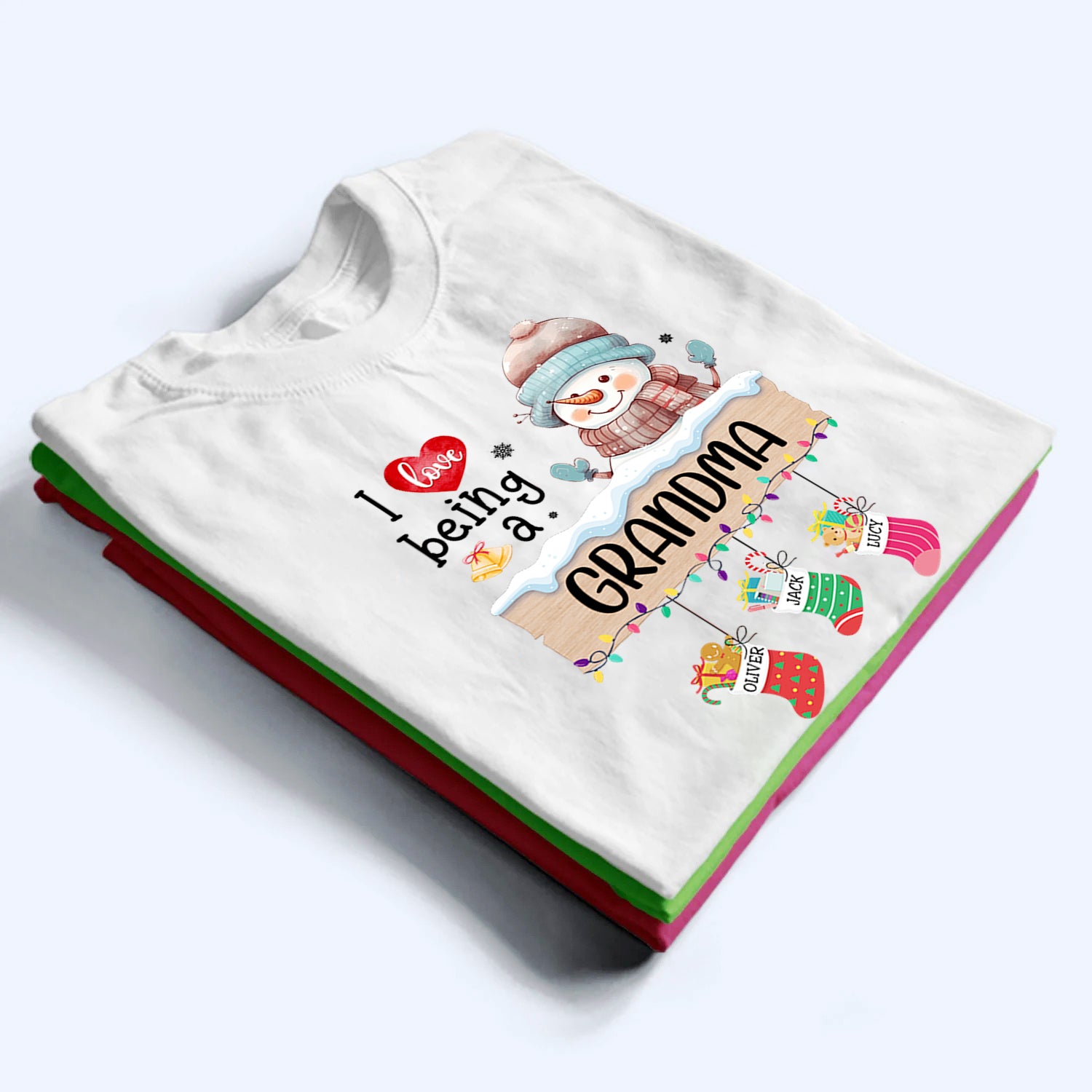 I Love Being A Grandma - Personalized Custom T Shirt - Christmas, Birthday, Loving, Funny Gift for Grandma, Grandpa