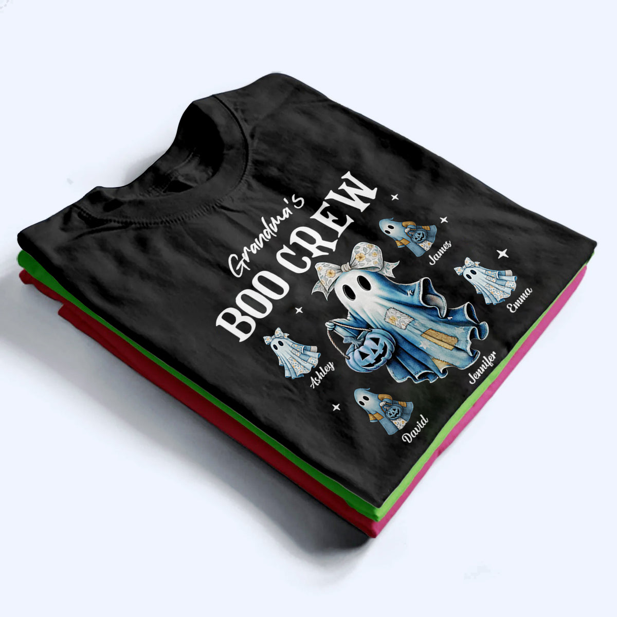 Grandma's Boo Crew - Personalized Custom T Shirt - Halloween Gift for Grandma, Nana, Grammy, Mom