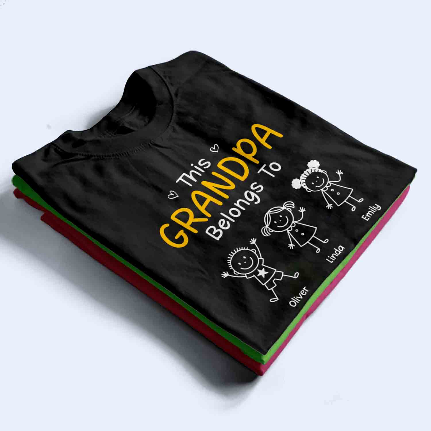 This Grandpa/Grandma Belongs To - Personalized Custom T Shirt - Gift For Grandpa/Grandma, Mom/Dad