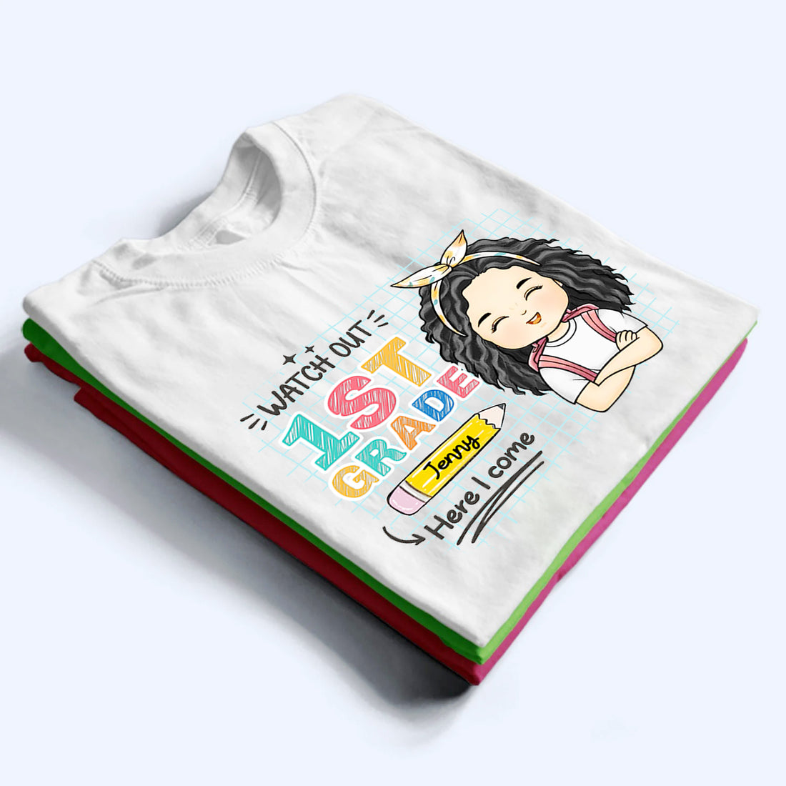 Personalized Watch Out Here I Come youth t-shirt, alternate view 3