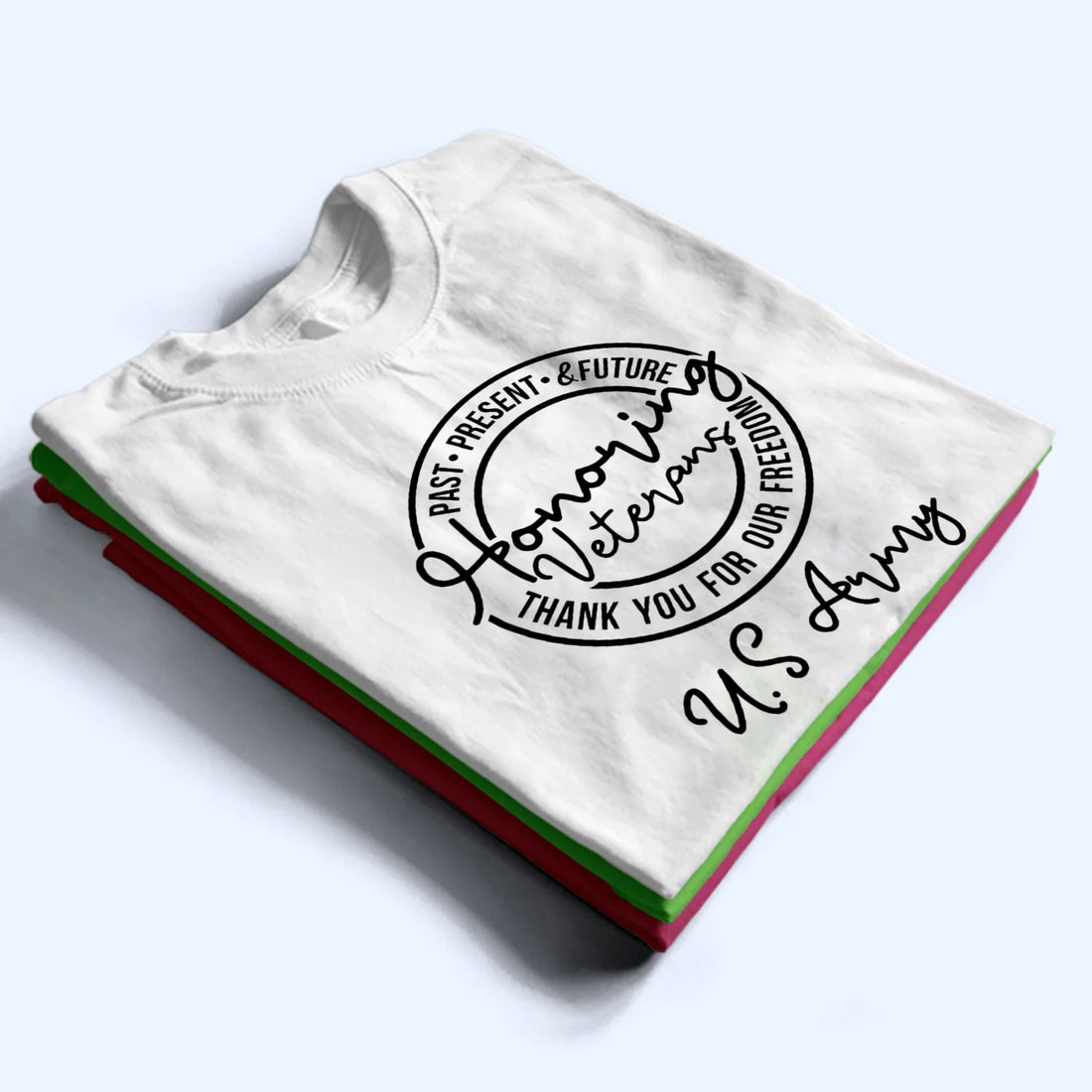 Personalized Honoring Veterans, Past Present Future t-shirt, alternate view 3