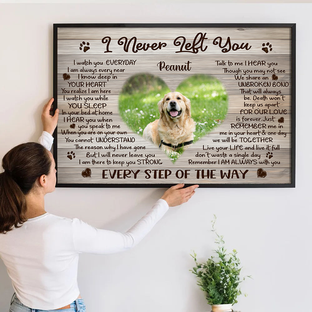 Custom Photo The Moment That You Left Me - Personalized Poster/Canvas - Memorial Gift For Dog Lovers, Cat Lovers, Pet Lovers