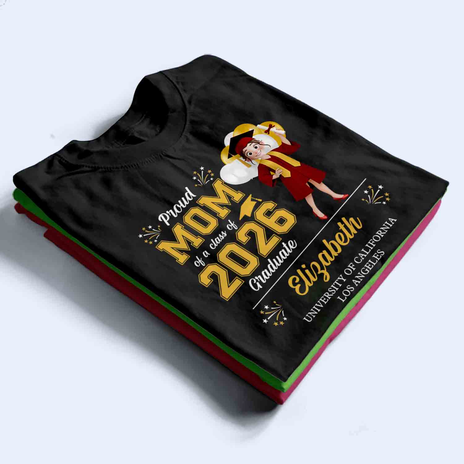 Family Matching Graduation - Personalized Custom T Shirt - Grad Ceremony Gift for Grandma, Grandpa, Mom, Dad, Brother, Sister, Aunt, Uncle