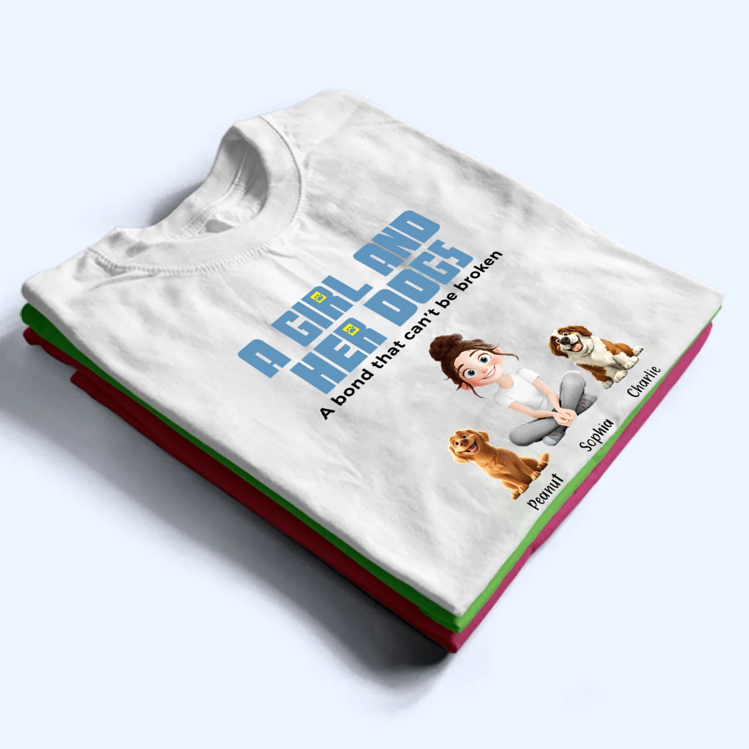 Unbreakable Bond With My Dogs - Personalized Custom Shirt - Gift For Her, Dog Lovers, Pet Lovers, Dog Mom