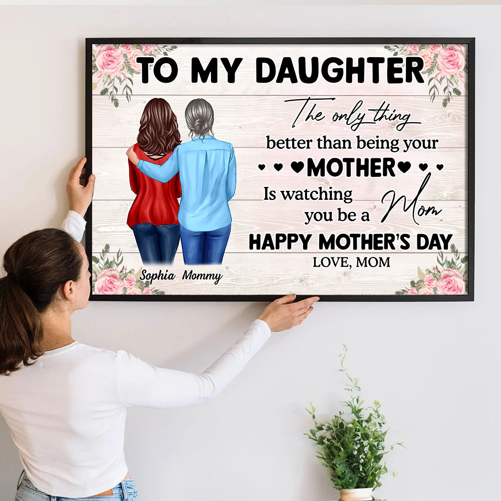To My Daughter From Mom - Personalized Poster/Canvas Prints - Mother's Day Gift For Daughter