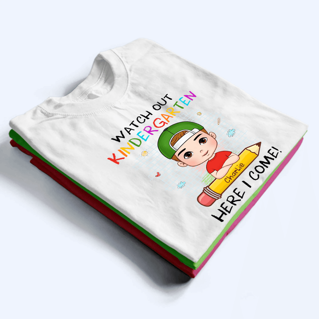 Watch Out Here I Come, Custom Kid Shirt for First Day, Back To School youth t-shirt, alternate view 3