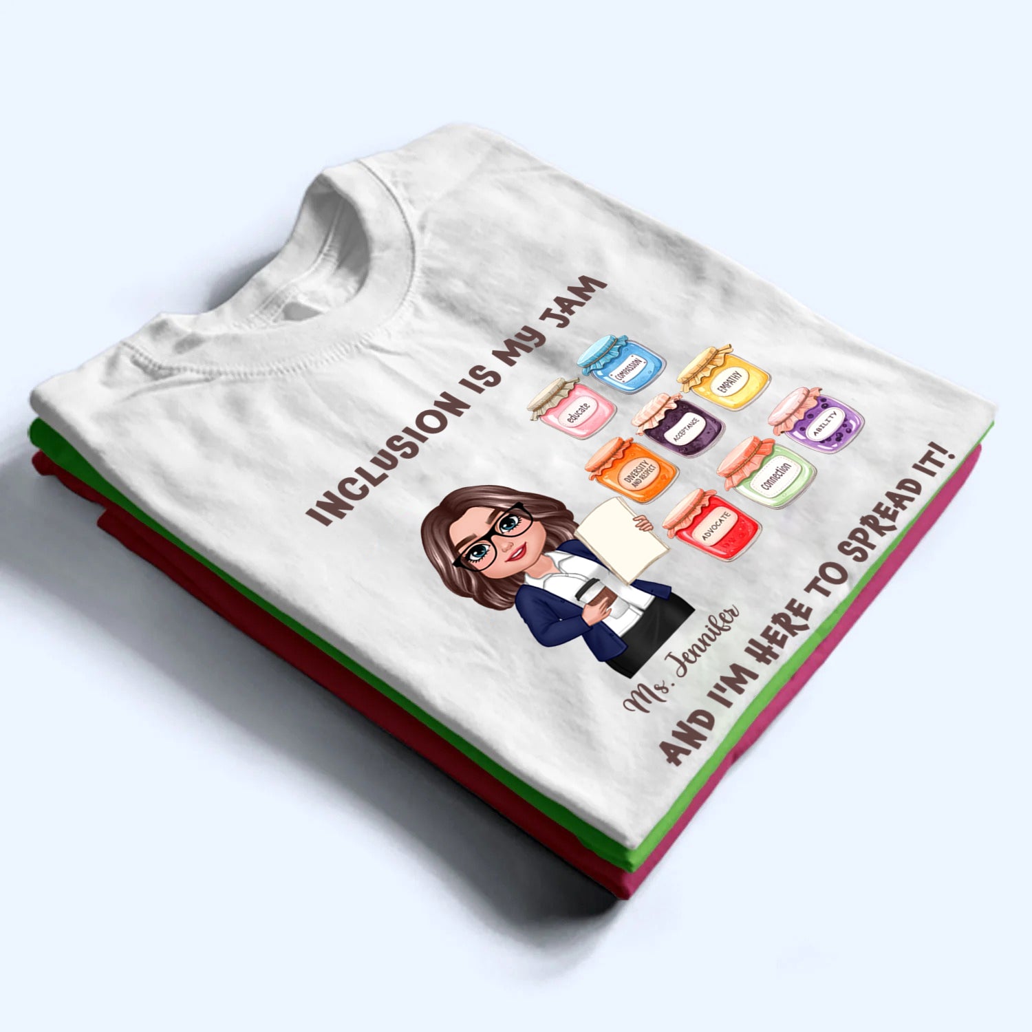 Teacher Teaching Is My Jam - Personalized Custom Shirt - Back To School Gift For Teacher, Educator, Kindergarten, Preschool, Pre K, Paraprofessional