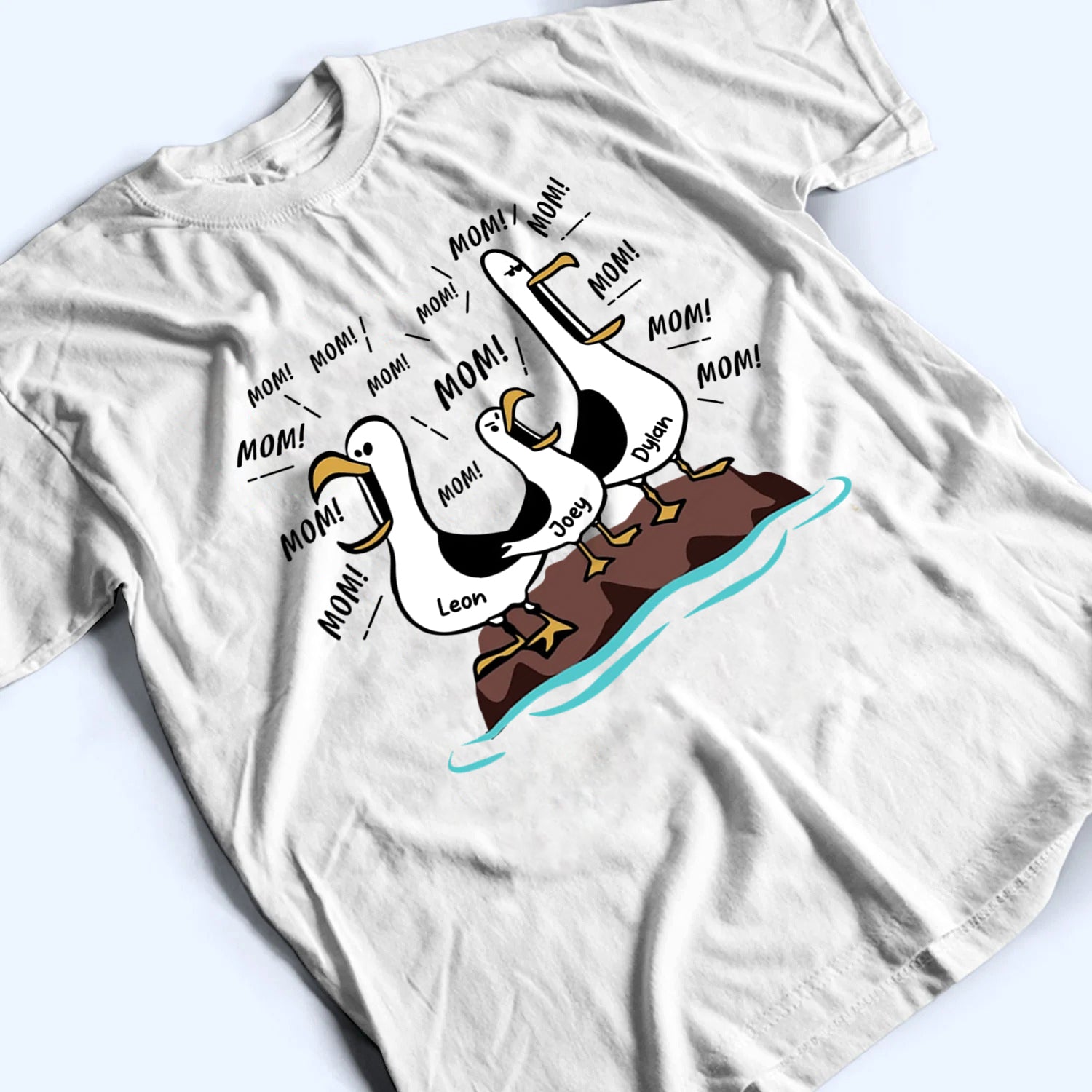 Funny Seagull Mom Mom Mom - Personalized Custom Shirt - Mother's Day Gift For Mom, Mommy