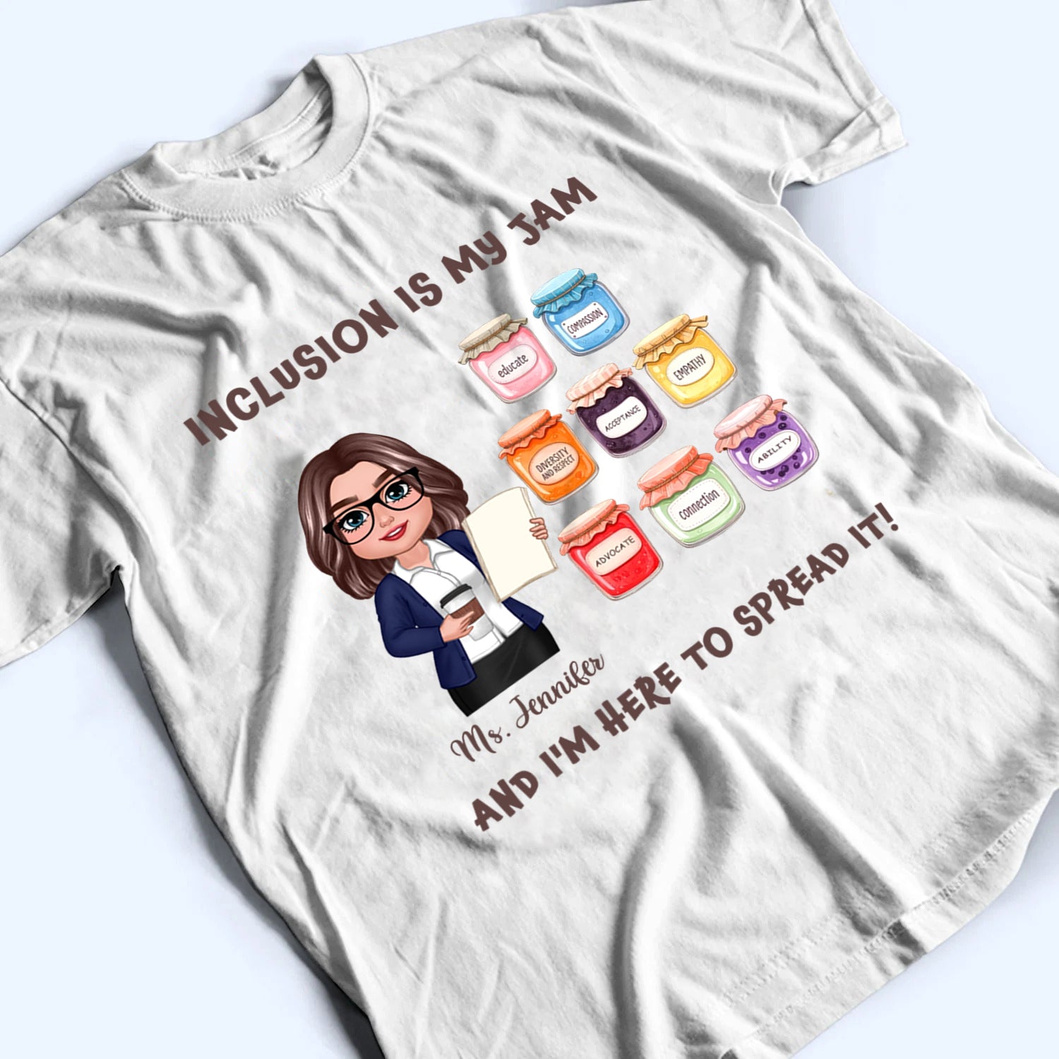 Teacher Teaching Is My Jam - Personalized Custom Shirt - Back To School Gift For Teacher, Educator, Kindergarten, Preschool, Pre K, Paraprofessional