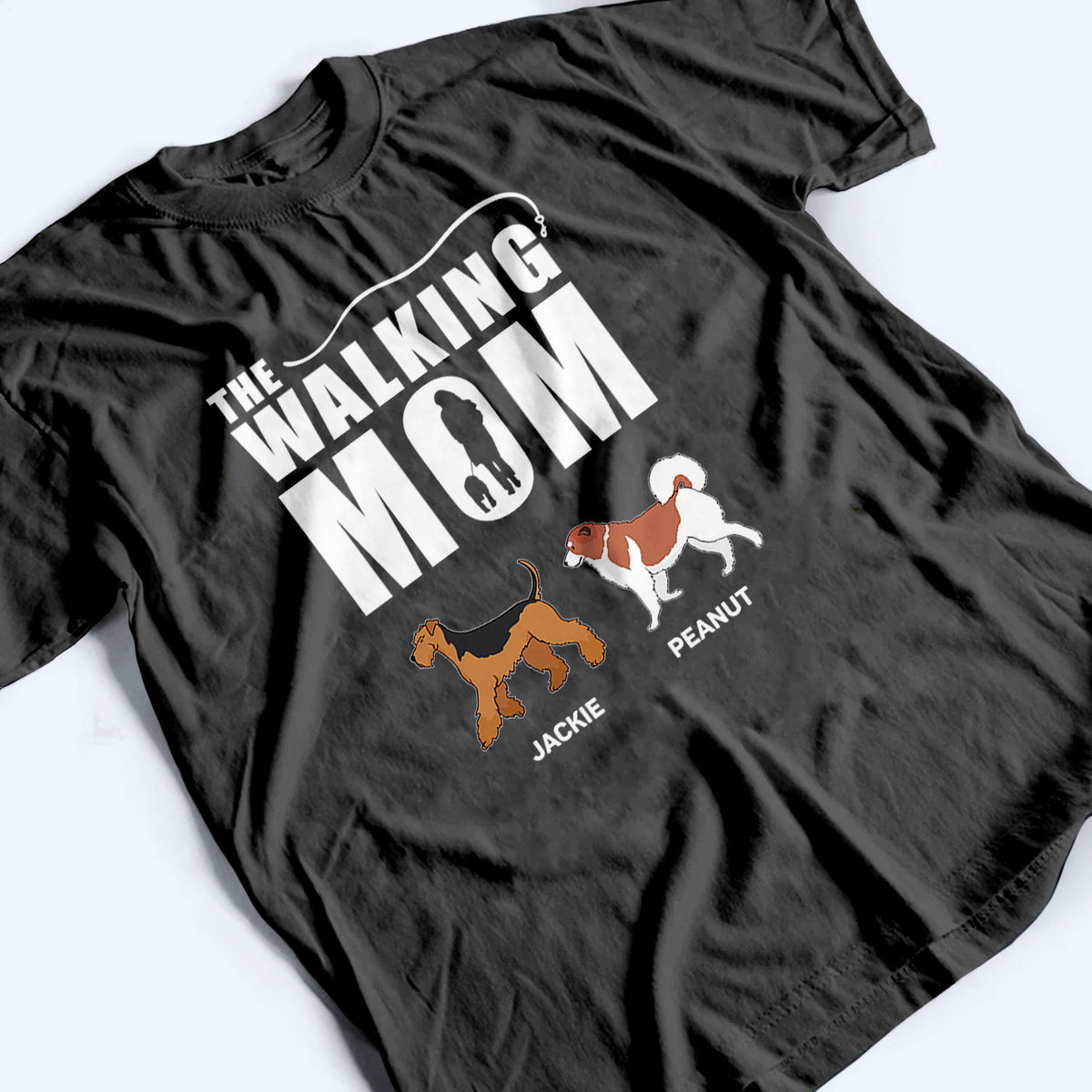 The Walking Dad - Personalized Custom T Shirt - Gift for Dog Mom, Dog Dad, Dog Lovers