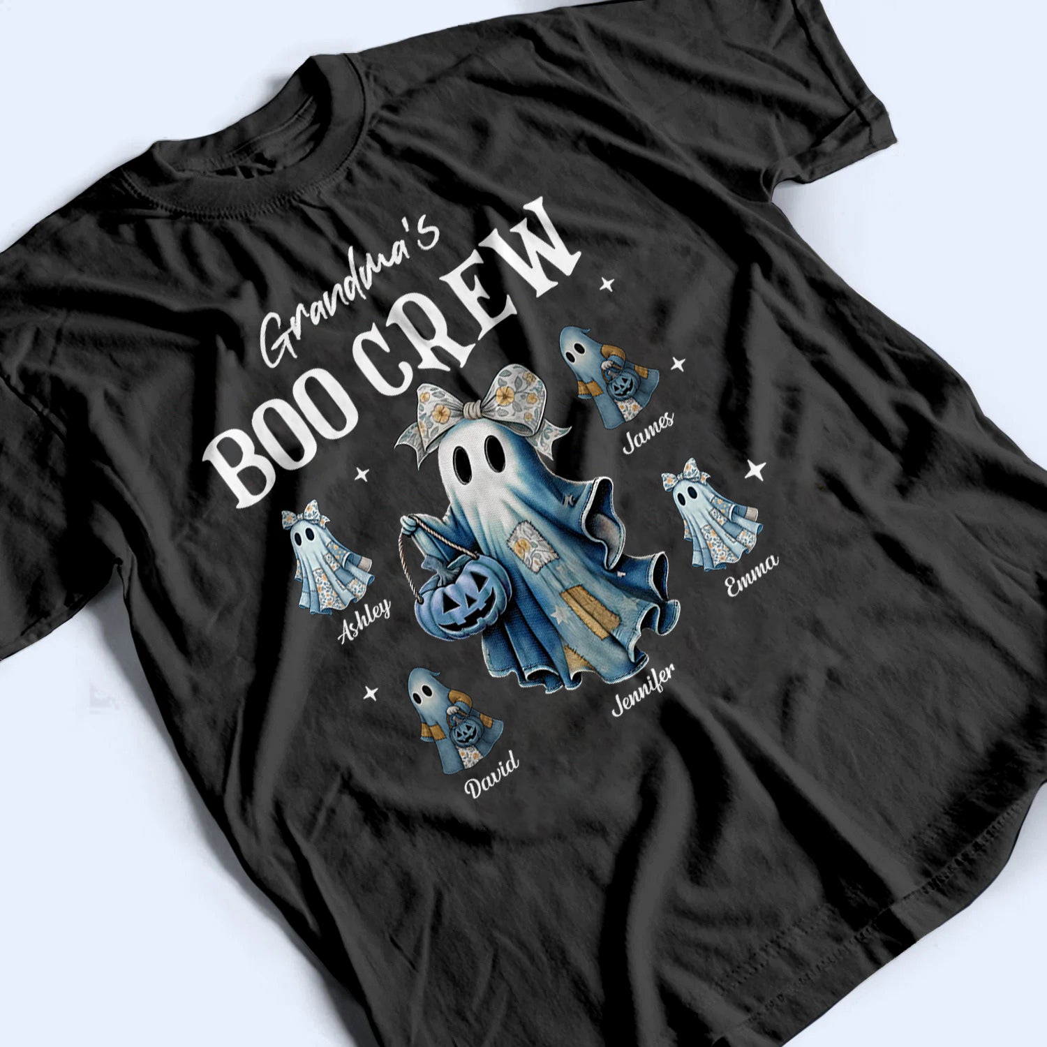Grandma's Boo Crew - Personalized Custom T Shirt - Halloween Gift for Grandma, Nana, Grammy, Mom 4
