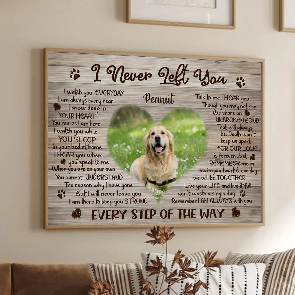Custom Photo The Moment That You Left Me - Personalized Poster/Canvas - Memorial Gift For Dog Lovers, Cat Lovers, Pet Lovers