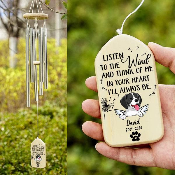 Custom Memorial Gift wind chime, alternate view 2