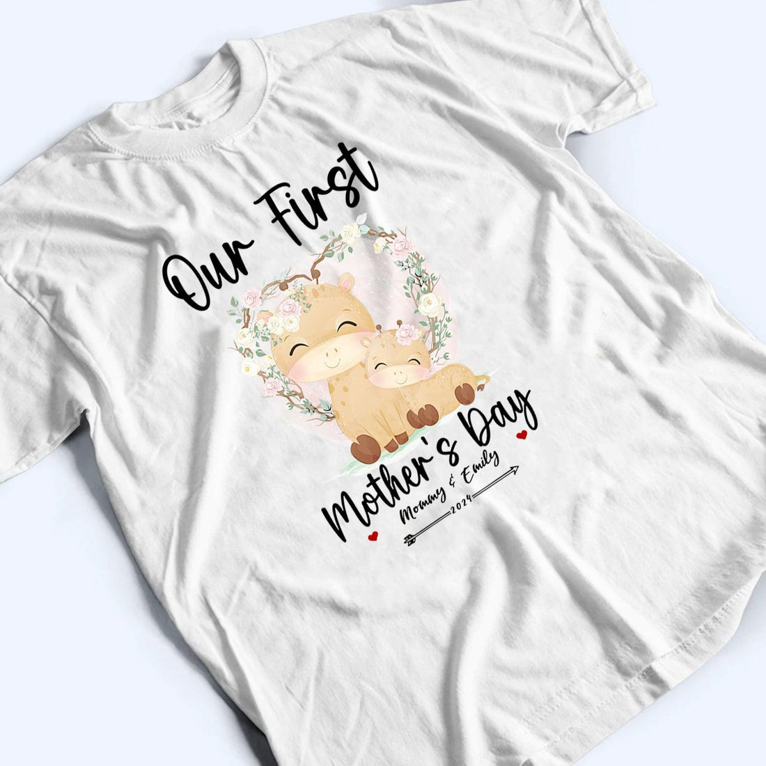 Our First Mother's Day - Personalized Custom T Shirt - Gift for Mom & Baby, Mother's Day Gift - Suzitee Store