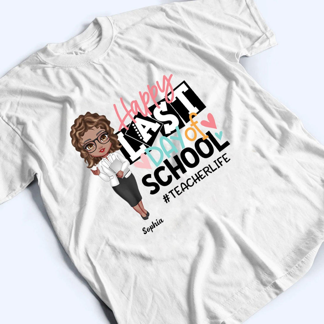 Personalized Happy Last Day Of School t-shirt, alternate view 4