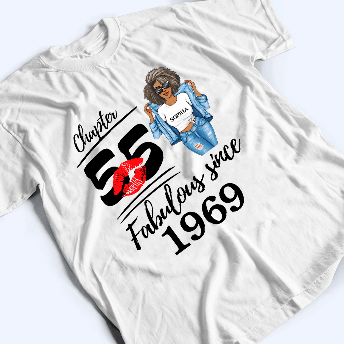 Custom Age & Year, Stepping Into a New Chapter, Turning New Age, Fabulous Since - Personalized T Shirt - Birthday, Loving, Funny Gift for Her, Wife, Mom, Mother, Grandma - Suzitee Store