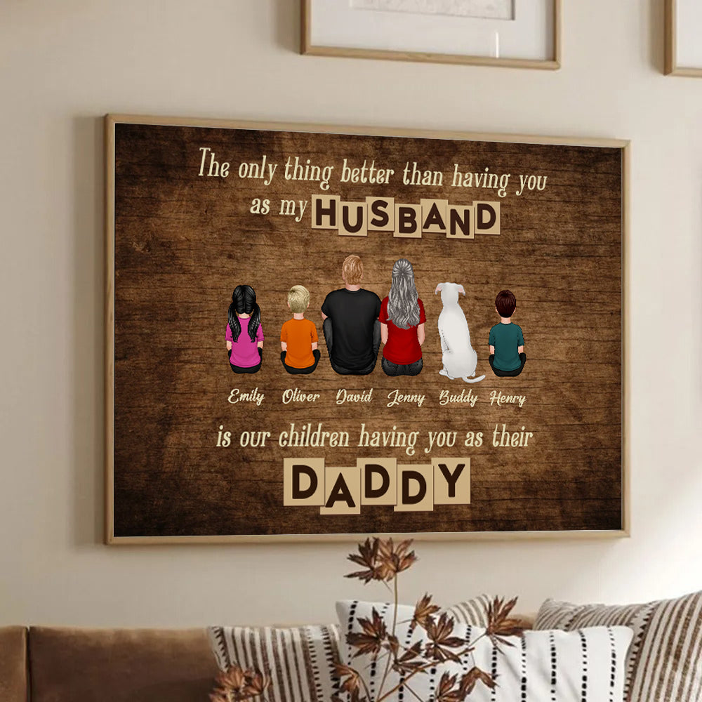 Personalized The Only Thing Better Than poster, framed in a bright living room