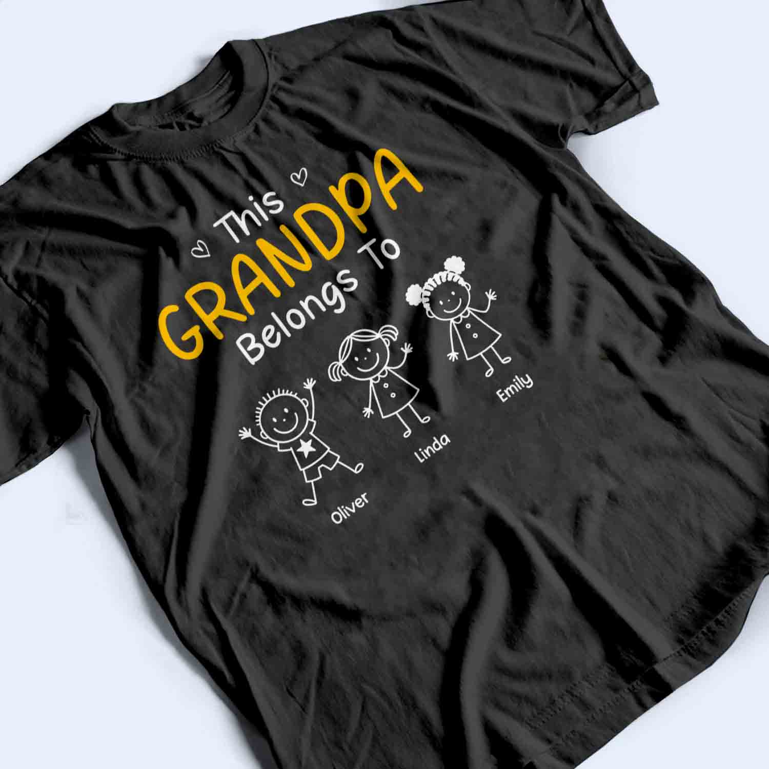 This Grandpa/Grandma Belongs To - Personalized Custom T Shirt - Gift For Grandpa/Grandma, Mom/Dad