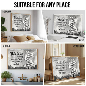 This Is Us, Full Of Love Family - Personalized Poster/Canvas - Gift For Family Members, Mom and Dad