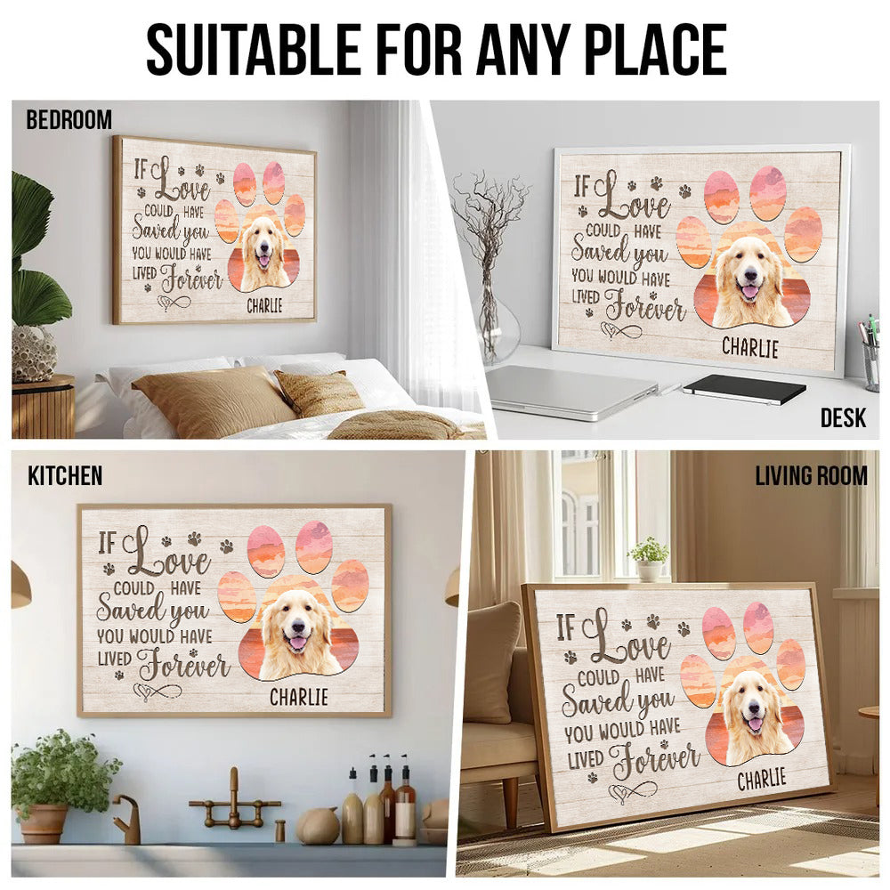 Custom Photo If Love Could Have Saved You - Personalized Poster/Canvas - Memorial Gift For Dog Lovers, Cat Lovers, Pet Lovers