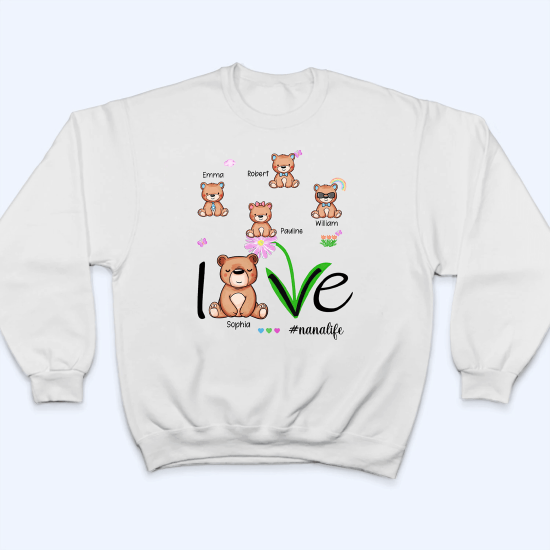 Love Grandma Life - Personalized Custom T Shirt - Gift for Grandma/Nana/Mimi, Mom, Wife, Grandparent - Suzitee Store