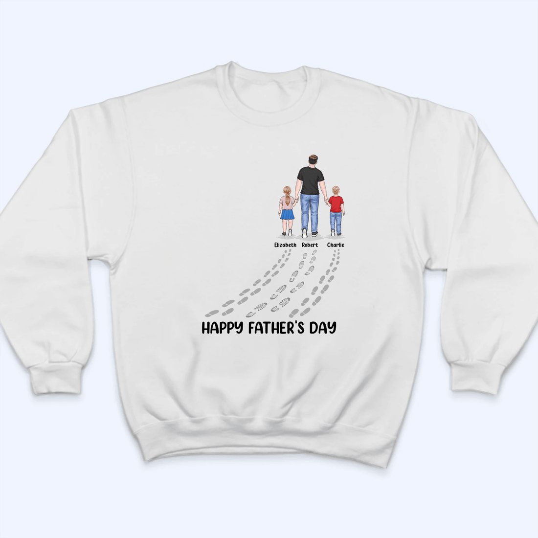 Fathers And Childs Footprints personalized t-shirt, alternate view 5