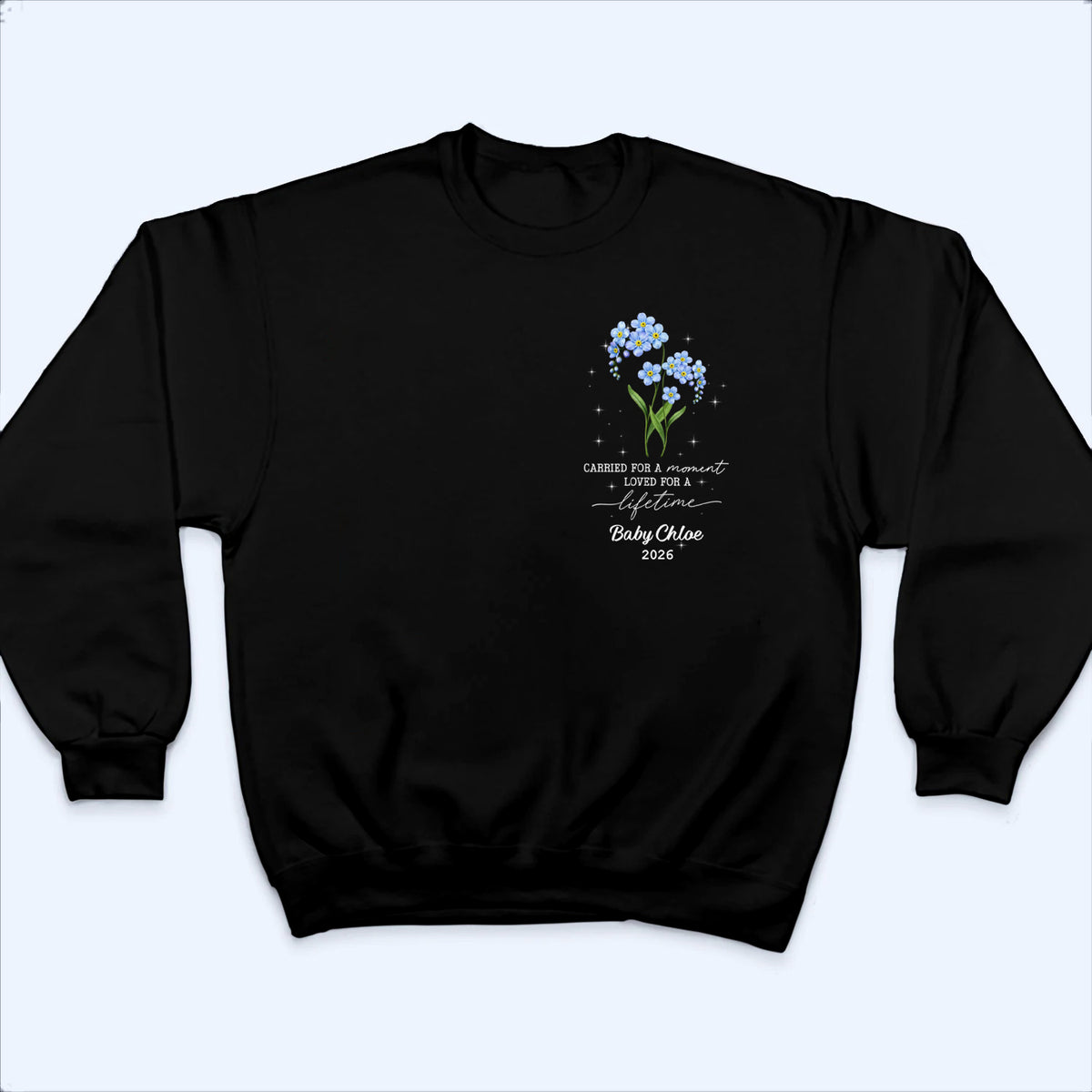 Tiny Bloom Forever Memorial - Personalized Custom T Shirt - Memorial Sympathy Gifts For Loss Of Mom, Dad