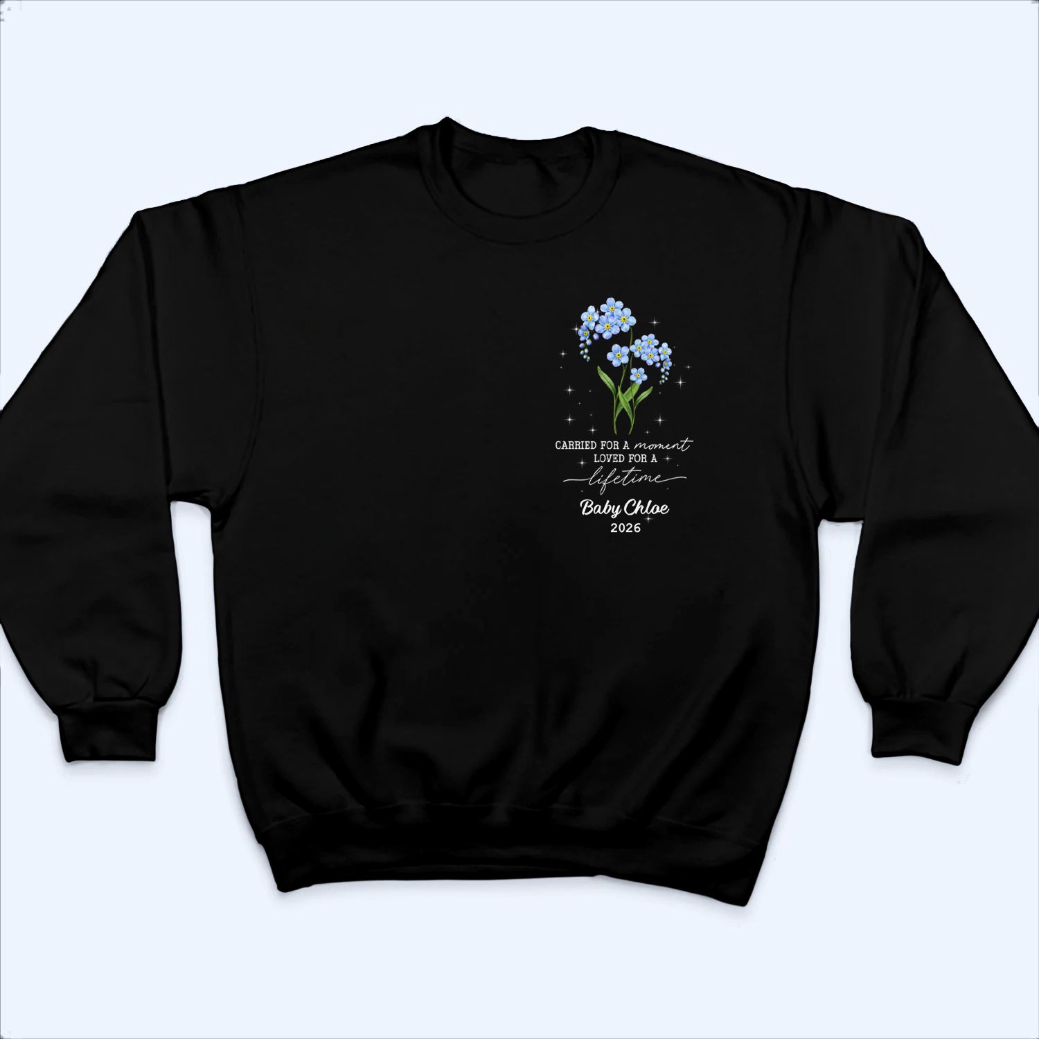 Tiny Bloom Forever Memorial - Personalized Custom T Shirt - Memorial Sympathy Gifts For Loss Of Mom, Dad