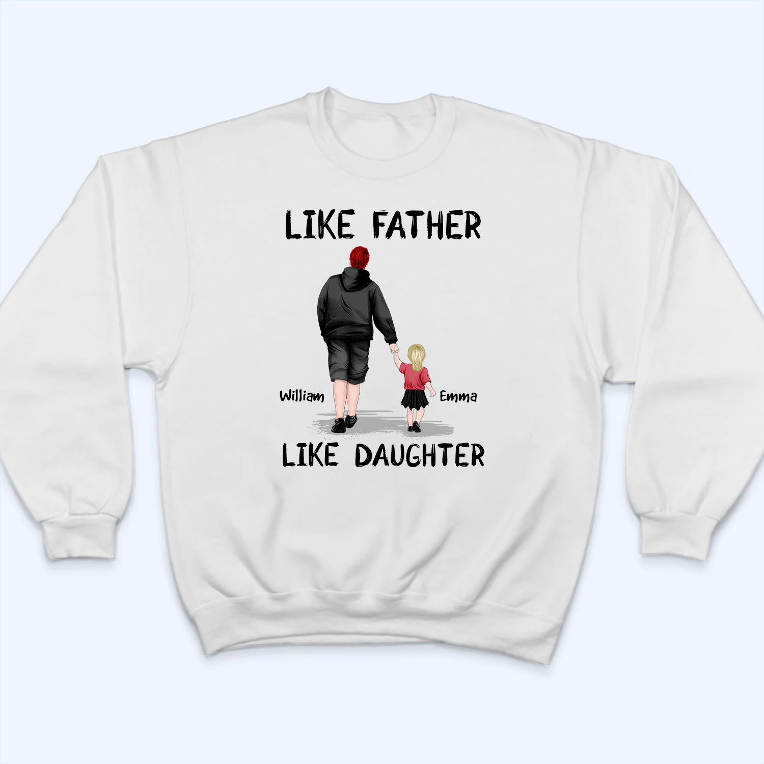 Like Father Like Daughter - Personalized Custom T Shirt -  Father‘s Day Gift For Dad, Daddy