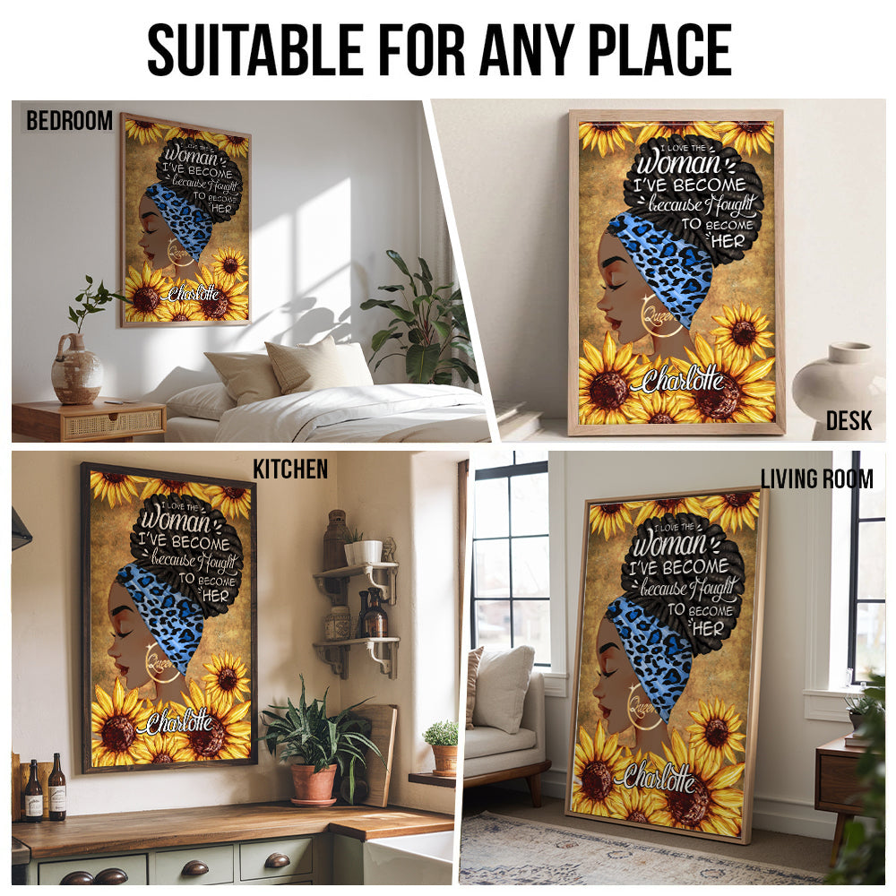 Personalized I Am The Storm poster, kitchen and living room