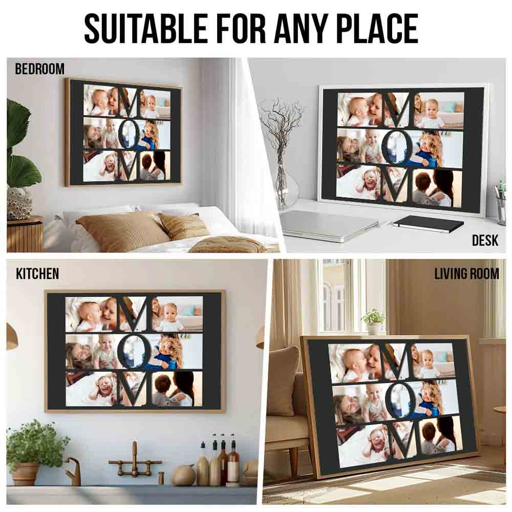 Custom Photo Mom Collage - Personalized Poster/Canvas Prints - Mother's Day Gift, Birthday Gift For Mom, Mommy
