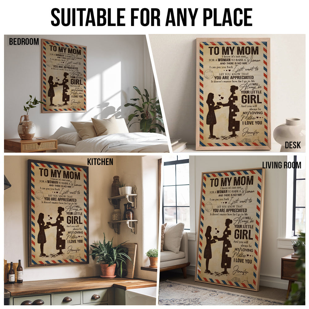 Personalized To My Beloved Mom & Dad poster, kitchen and living room