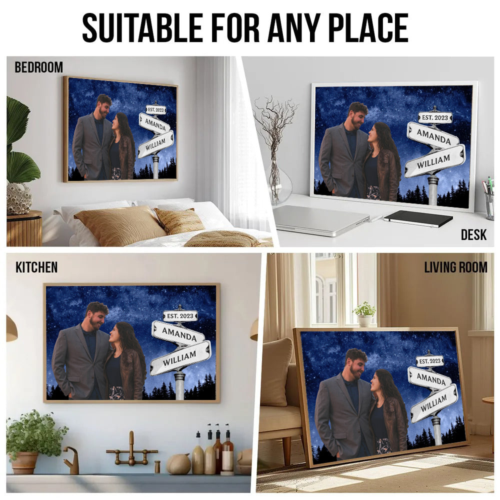 Personalized Custom Photo I Still Fall In Love With You Everyday canvas print, room placement ideas for bedroom, desk