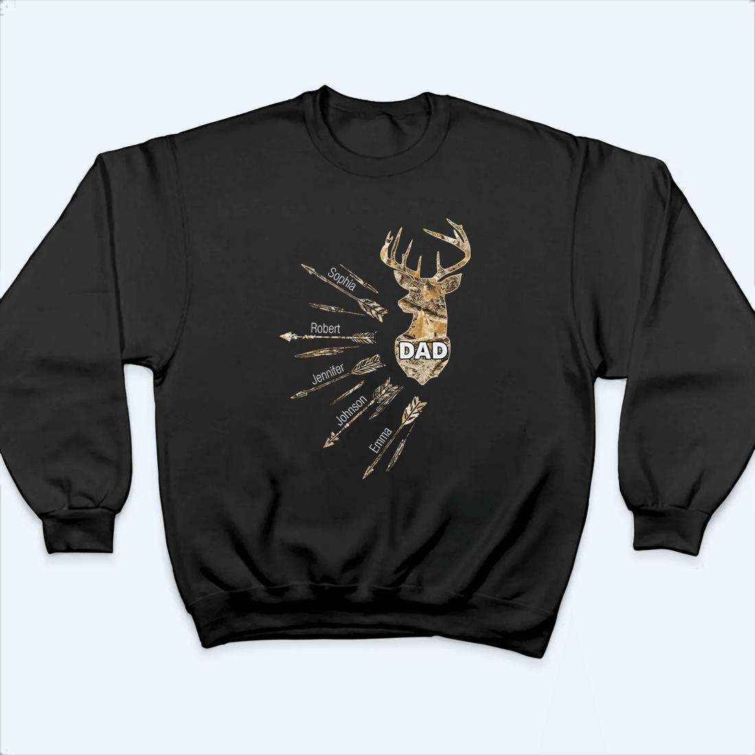 Personalized Hunting Dad Grandpa With Kids Names t-shirt, alternate view 5
