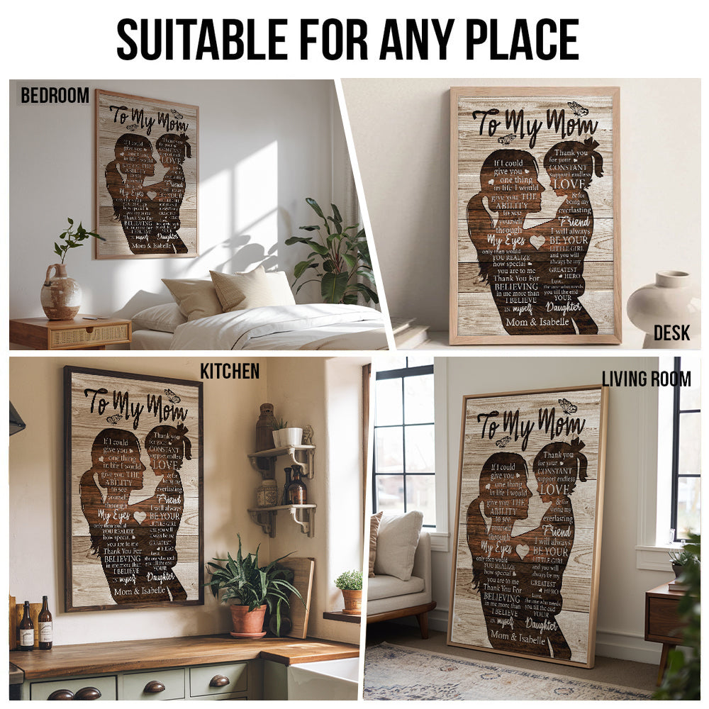Personalized To My Mom Gift For Mom From Daughter poster, kitchen and living room