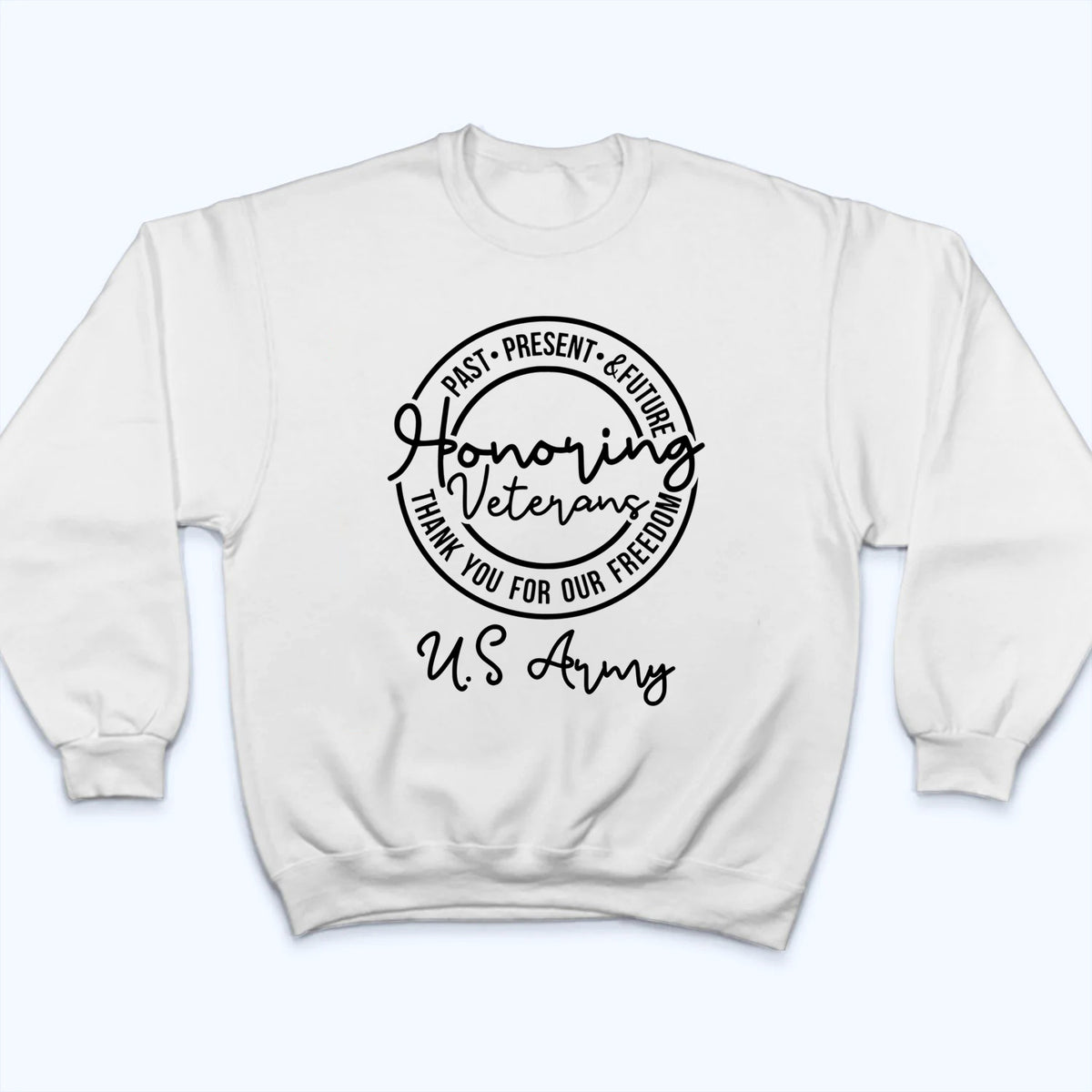 Honoring Veterans, Past Present Future - Personalized Custom T Shirt - Gift For Military Veteran Dad Grandpa Veteran, Veterans Day